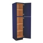 Navy Blue Shaker Vanity Linen Utility Cabinet 18"W x 80"H Cleveland - Town Sell Cabinets