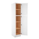 Craftsman White Shaker Utility Cabinet 18"W x 90"H Cleveland - Town Sell Cabinets