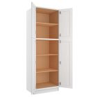 Craftsman White Shaker Utility Cabinet 30"W x 90"H Cleveland - Town Sell Cabinets