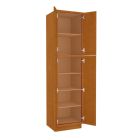 Charleston Toffee Utility Cabinet 24"W x 96"H Cleveland - Town Sell Cabinets