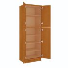 Charleston Toffee Utility Cabinet 30"W x 96"H Cleveland - Town Sell Cabinets