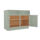 Craftsman Lily Green Shaker Sink Base Cabinet 42" Cleveland - Town Sell Cabinets