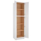 Craftsman White Shaker Utility Cabinet 24"W x 84"H Cleveland - Town Sell Cabinets