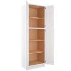 Craftsman White Shaker Utility Cabinet 30"W x 84"H Cleveland - Town Sell Cabinets