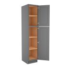 Grey Shaker Elite Utility Cabinet 18"W x 90"H Cleveland - Town Sell Cabinets