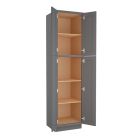 Grey Shaker Elite Utility Cabinet 24"W x 90"H Cleveland - Town Sell Cabinets