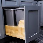 18" Double Trash Can Pull Out Cleveland - Town Sell Cabinets