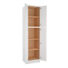 Key Largo White Utility Cabinet 24"W x 90"H Cleveland - Town Sell Cabinets