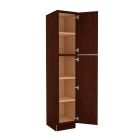 Espresso Shaker Utility Cabinet 18"W x 96"H Cleveland - Town Sell Cabinets