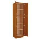 Cinnamon Shaker Utility Cabinet 24"W x 96"H Cleveland - Town Sell Cabinets