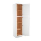 Shaker White Elite Utility Cabinet 18"W x 84"H Cleveland - Town Sell Cabinets