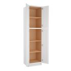 Shaker White Elite Utility Cabinet 24"W x 90"H Cleveland - Town Sell Cabinets