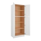 Shaker White Elite Utility Cabinet 30"W x 84"H Cleveland - Town Sell Cabinets