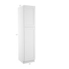 Colorado Shaker White Utility Cabinet 18"W x 84"H Cleveland - Town Sell Cabinets