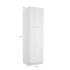 Colorado Shaker White Utility Cabinet 24"W x 84"H Cleveland - Town Sell Cabinets