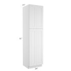 Colorado Shaker White Utility Cabinet 24"W x 96"H Cleveland - Town Sell Cabinets