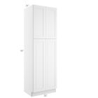 Colorado Shaker White Utility Cabinet 30"W x 96"H Cleveland - Town Sell Cabinets