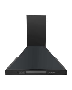 Black Wall mount Range Hood 30" Cleveland - Town Sell Cabinets