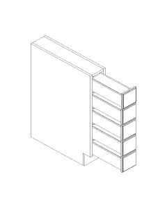 5 Drawer Base Cabinet 6" Cleveland - Town Sell Cabinets