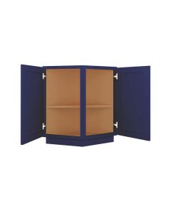 Navy Blue Shaker Angle Base Cabinet 24" Cleveland - Town Sell Cabinets