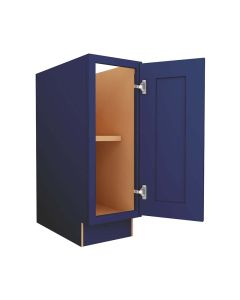 Navy Blue Shaker Base Full Height Door Cabinet 12" Cleveland - Town Sell Cabinets