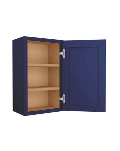 Navy Blue Shaker Wall Cabinet 18"W x 30"H Cleveland - Town Sell Cabinets