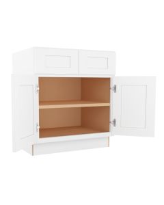 Summit Shaker White Base Cabinet 30" Cleveland - Town Sell Cabinets