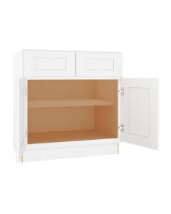 Summit Shaker White Base Cabinet 33" Cleveland - Town Sell Cabinets