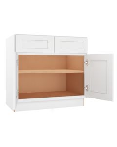 Summit Shaker White Base Cabinet 36" Cleveland - Town Sell Cabinets