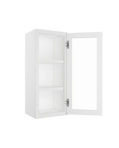 Charleston Linen Wall Open Frame Glass Door Cabinet 15"W x 36"H Cleveland - Town Sell Cabinets