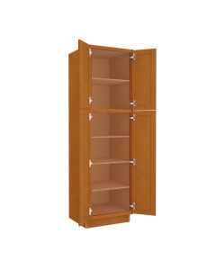 Charleston Toffee Utility Cabinet 24"W x 84"H Cleveland - Town Sell Cabinets