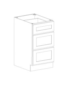 3 Drawer Base Cabinet 12" Cleveland - Town Sell Cabinets