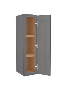 Grey Shaker Elite Wall Cabinet 9"W x 36"H Cleveland - Town Sell Cabinets