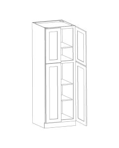 Summit Shaker White Utility Cabinet 24"W x 84"H Cleveland - Town Sell Cabinets