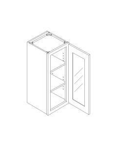 York Saddle Wall Open Frame Glass Door Cabinet  15"W x 36"H Cleveland - Town Sell Cabinets