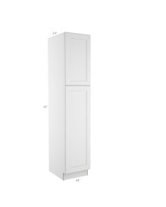 Colorado Shaker White Utility Cabinet 18"W x 90"H Cleveland - Town Sell Cabinets