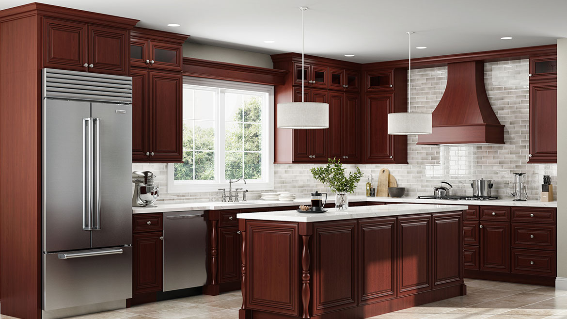 Charleston Cherry Cleveland - Town Sell Cabinets