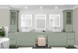 Craftsman Lily Green Shaker Cleveland - Town Sell Cabinets