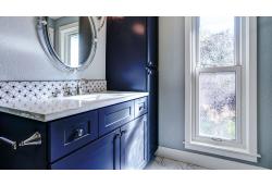 Navy Blue Shaker Cleveland - Town Sell Cabinets